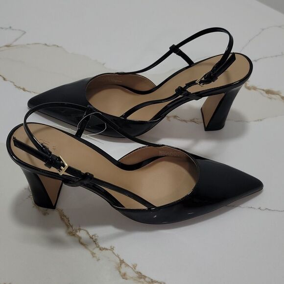 BRAND NEW H&M BLOCK HEEL POINTED TOE SLINGBACK PUMP - Picture 6 of 15